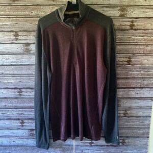 Smartwool Men's 1/4-Zip Long-Sleeved Pullover Size L Merino Wool Logo